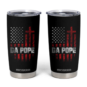 Da Pope Leo XIV Tumbler Cup From America Chicago America US Flag TS10 Black Print Your Wear