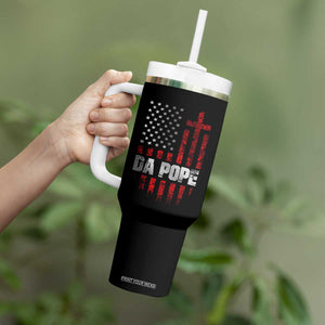 Da Pope Leo XIV Tumbler With Handle From America Chicago America US Flag TS10 Print Your Wear