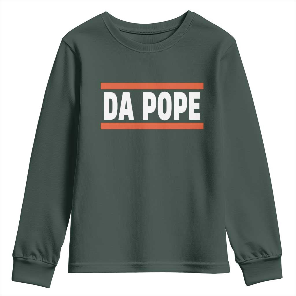 Da Pope Leo XIV Youth Sweatshirt Cardinal Robert Francis Prevost 267th Pope TS02 Dark Forest Green Print Your Wear