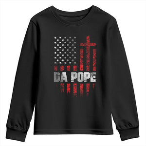 Da Pope Leo XIV Youth Sweatshirt From America Chicago America US Flag TS10 Black Print Your Wear