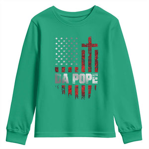 Da Pope Leo XIV Youth Sweatshirt From America Chicago America US Flag TS10 Irish Green Print Your Wear