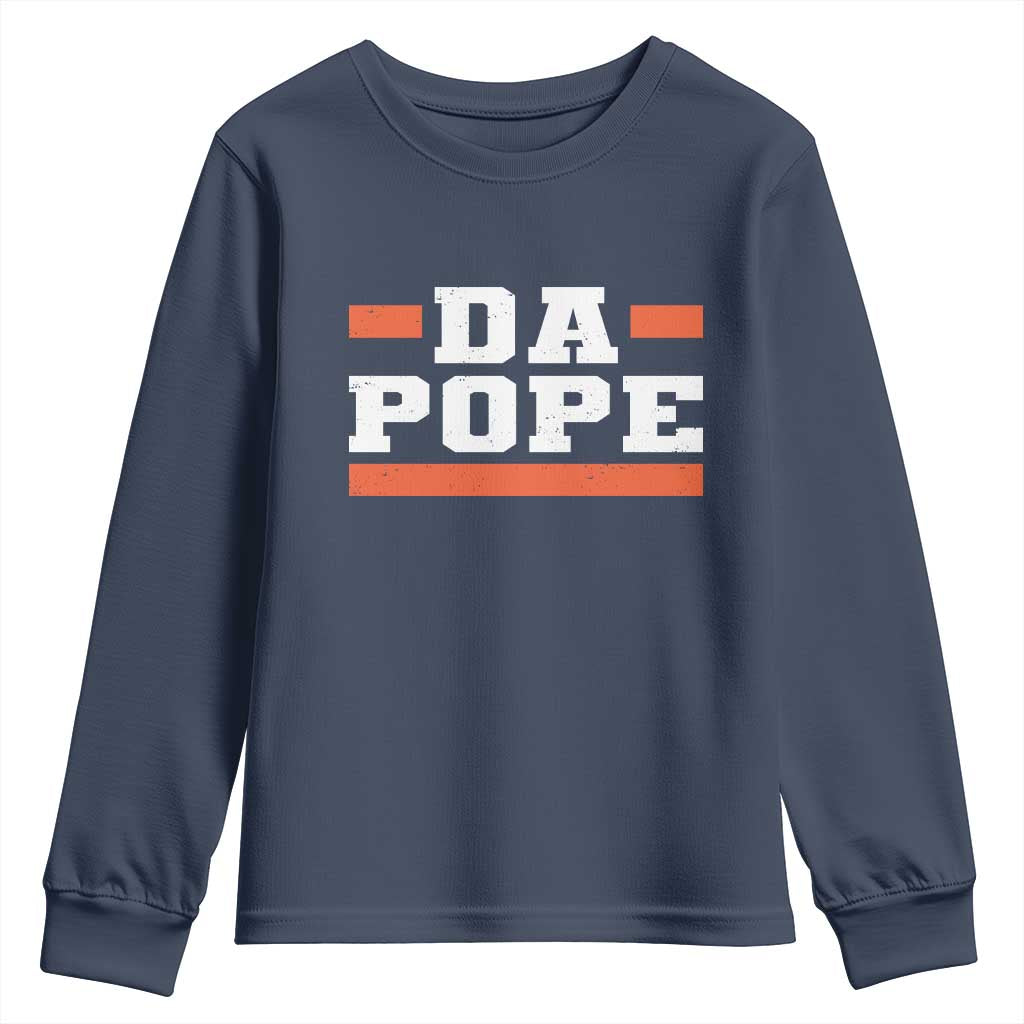Da Pope Leo XIV Youth Sweatshirt From America Chicago TS10 Navy Print Your Wear