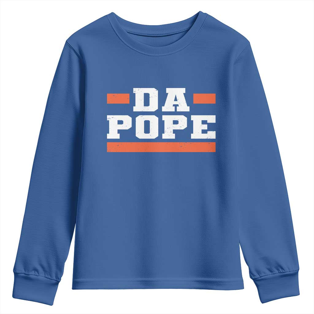 Da Pope Leo XIV Youth Sweatshirt From America Chicago TS10 Royal Blue Print Your Wear