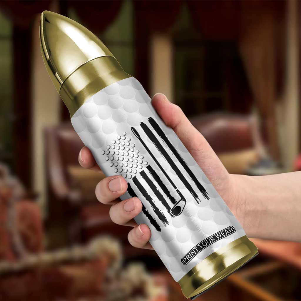 Dad Golf Bullet Tumbler Best Dad By Par Golf Ball Texture American Flag TB10 Print Your Wear