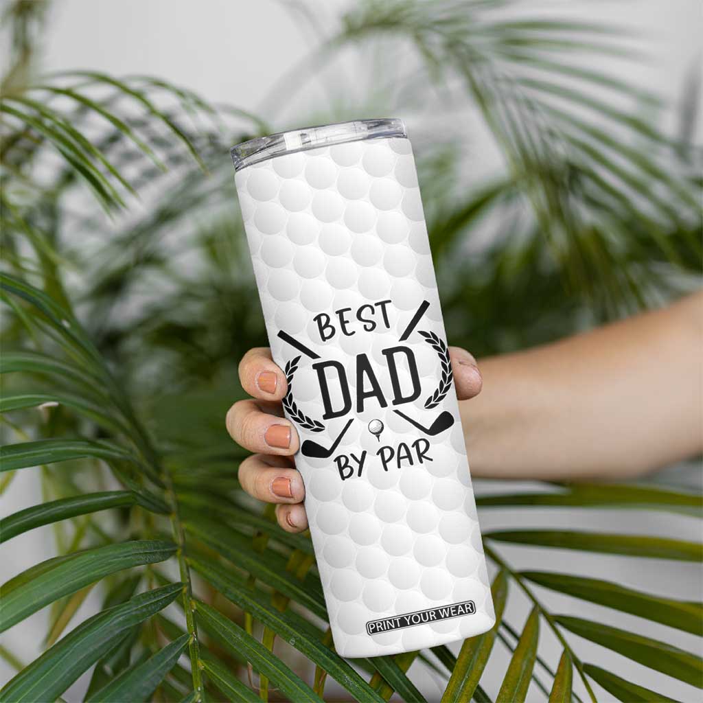 Dad Golf Skinny Tumbler Best Dad By Par Golfing Golfer American Flag Fathers Day TB10 Print Your Wear