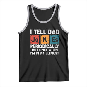 Dad Jokes Tank Top Periodically Element Funny Fathers Day TS10 Black Athletic Heather Print Your Wear
