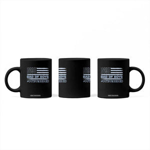 Dad Of Boys Outnumbered Coffee Mug Boy Dad Father's Day Daddy Son Camo American Flag TS10 Print Your Wear