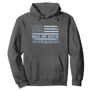 Dad Of Boys Outnumbered Hoodie Daddy Of Newborn Baby Boy First Fathers Day Camo American Flag TS10 Dark Heather Print Your Wear