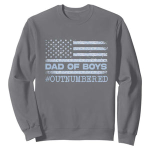 Dad Of Boys Outnumbered Sweatshirt Daddy Of Newborn Baby Boy First Fathers Day Camo American Flag TS10 Charcoal Print Your Wear