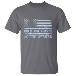 Dad Of Boys Outnumbered T Shirt Daddy Of Newborn Baby Boy First Fathers Day Camo American Flag TS10 Charcoal Print Your Wear