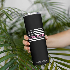 Dad Of Girl Est. 2025 Skinny Tumbler Father Girl To Be 2025 Daddy Fathers Day USA Flag TS10 Print Your Wear