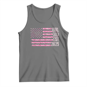 Dad Of Girl Est. 2025 Tank Top Father Girl To Be 2025 Daddy Camouflage Camo Flag TS10 Black Heather Print Your Wear
