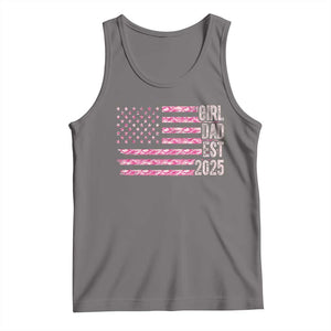Dad Of Girl Est. 2025 Tank Top Father Girl To Be 2025 Daddy Camouflage Camo Flag TS10 Deep Heather Print Your Wear