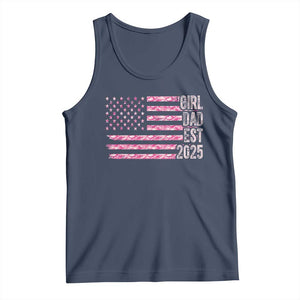Dad Of Girl Est. 2025 Tank Top Father Girl To Be 2025 Daddy Camouflage Camo Flag TS10 Navy Print Your Wear