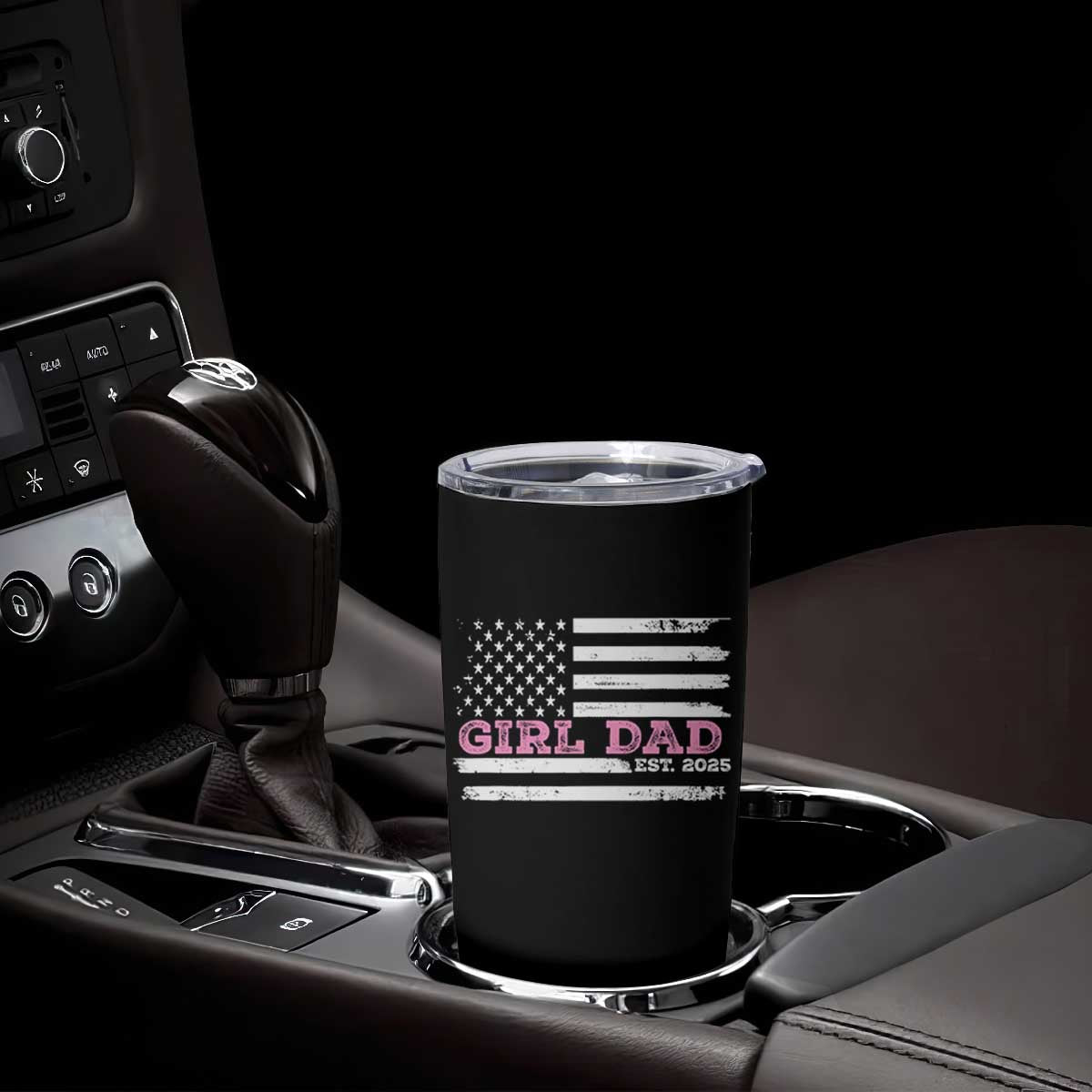 Dad Of Girl Est. 2025 Tumbler Cup Father Girl To Be 2025 Daddy Fathers Day USA Flag TS10 Print Your Wear