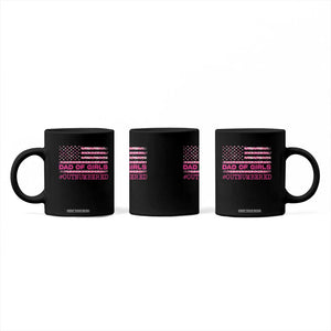 Dad Of Girls Coffee Mug Funny Girl Dads Pink Camo American Flag TS10 Print Your Wear