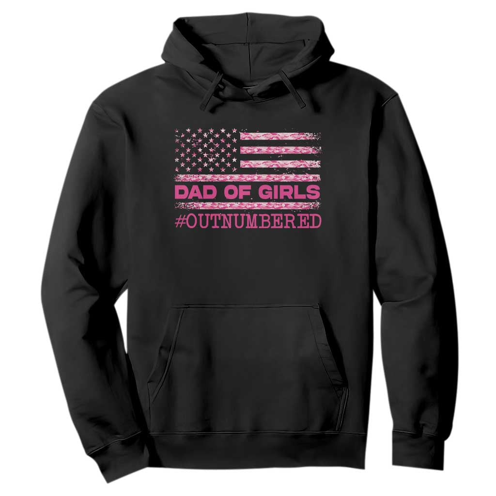 Dad Of Girls Hoodie Funny Girl Dads Pink Camo American Flag TS10 Black Print Your Wear