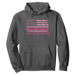Dad Of Girls Hoodie Funny Girl Dads Pink Camo American Flag TS10 Dark Heather Print Your Wear