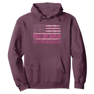 Dad Of Girls Hoodie Funny Girl Dads Pink Camo American Flag TS10 Maroon Print Your Wear