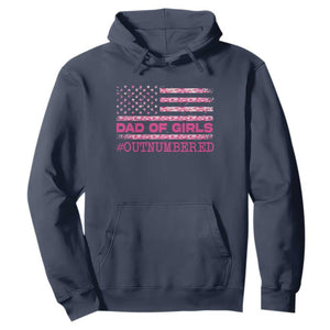Dad Of Girls Hoodie Funny Girl Dads Pink Camo American Flag TS10 Navy Print Your Wear
