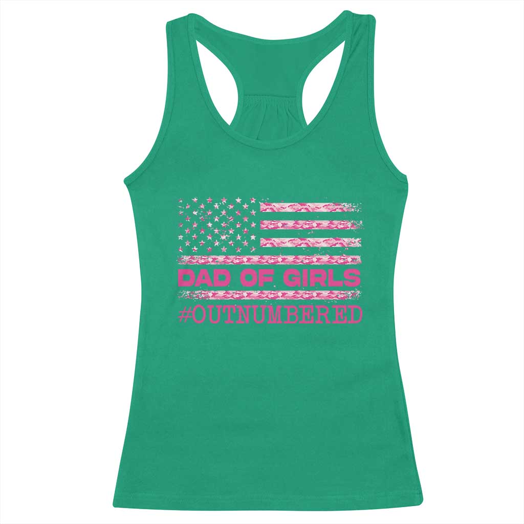 Dad Of Girls Racerback Tank Top Funny Girl Dads Pink Camo American Flag TS10 Irish Green Print Your Wear