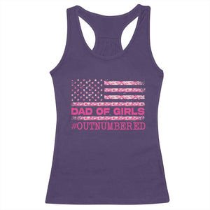 Dad Of Girls Racerback Tank Top Funny Girl Dads Pink Camo American Flag TS10 Purple Print Your Wear