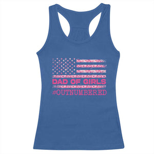 Dad Of Girls Racerback Tank Top Funny Girl Dads Pink Camo American Flag TS10 Royal Blue Print Your Wear