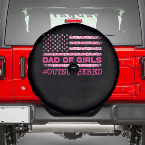 Dad Of Girls Spare Tire Cover Funny Girl Dads Pink Camo American Flag TS10 Black Print Your Wear
