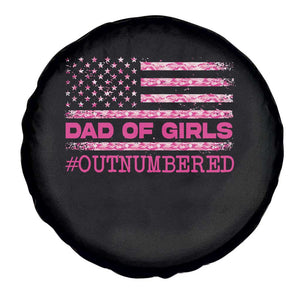 Dad Of Girls Spare Tire Cover Funny Girl Dads Pink Camo American Flag TS10 Print Your Wear