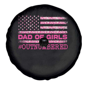 Dad Of Girls Spare Tire Cover Funny Girl Dads Pink Camo American Flag TS10 Print Your Wear