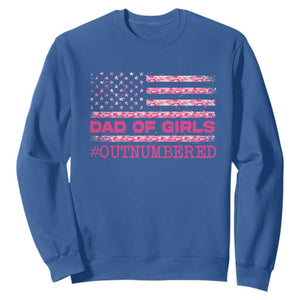 Dad Of Girls Sweatshirt Funny Girl Dads Pink Camo American Flag TS10 Royal Blue Print Your Wear