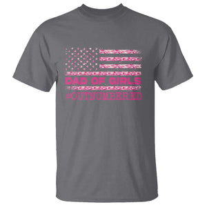 Dad Of Girls T Shirt Funny Girl Dads Pink Camo American Flag TS10 Charcoal Print Your Wear