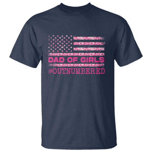 Dad Of Girls T Shirt Funny Girl Dads Pink Camo American Flag TS10 Navy Print Your Wear