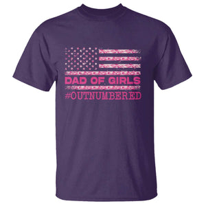 Dad Of Girls T Shirt Funny Girl Dads Pink Camo American Flag TS10 Purple Print Your Wear