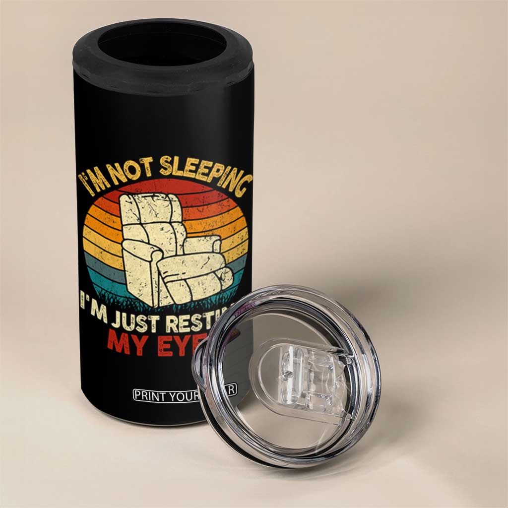 Dad Papa Grandpa Jokes 4 in 1 Can Cooler Tumbler I'm Not Sleeping I'm Just Resting My Eyes TS10 Print Your Wear