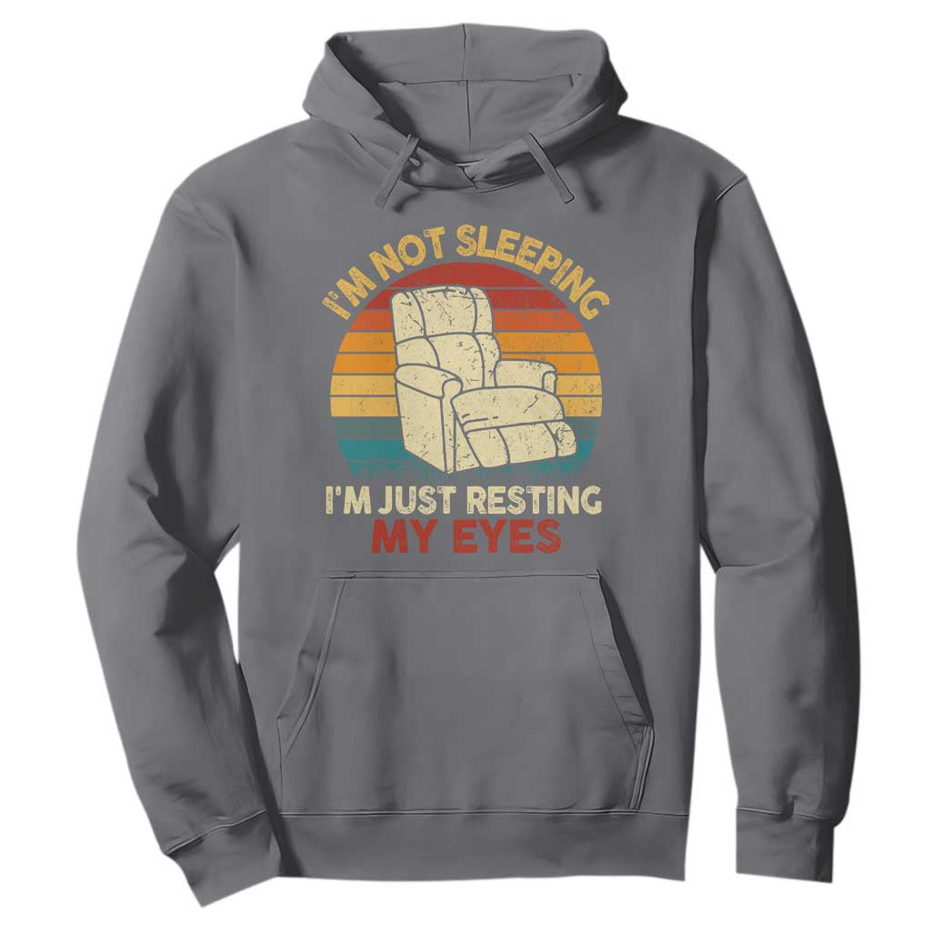 Dad Papa Grandpa Jokes Hoodie I'm Not Sleeping I'm Just Resting My Eyes TS10 Charcoal Print Your Wear