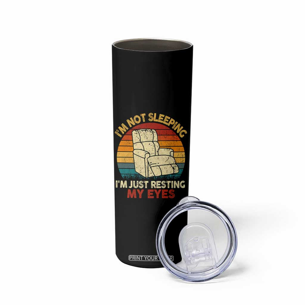 Dad Papa Grandpa Jokes Skinny Tumbler I'm Not Sleeping I'm Just Resting My Eyes TS10 Print Your Wear