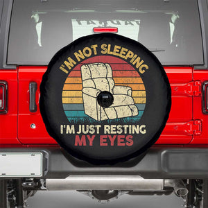 Dad Papa Grandpa Jokes Spare Tire Cover I'm Not Sleeping I'm Just Resting My Eyes TS10 Black Print Your Wear