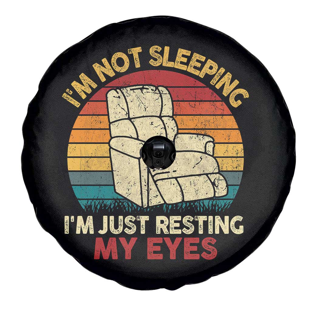Dad Papa Grandpa Jokes Spare Tire Cover I'm Not Sleeping I'm Just Resting My Eyes TS10 Print Your Wear
