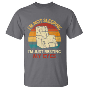 Dad Papa Grandpa Jokes T Shirt I'm Not Sleeping I'm Just Resting My Eyes TS10 Charcoal Print Your Wear