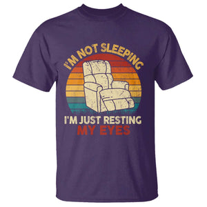 Dad Papa Grandpa Jokes T Shirt I'm Not Sleeping I'm Just Resting My Eyes TS10 Purple Print Your Wear