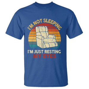 Dad Papa Grandpa Jokes T Shirt I'm Not Sleeping I'm Just Resting My Eyes TS10 Royal Blue Print Your Wear