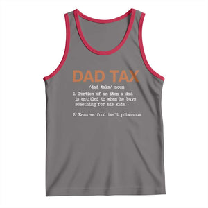 Dad Tax Tank Top Funny Fathers Day TS10 Deep Heather Red Print Your Wear