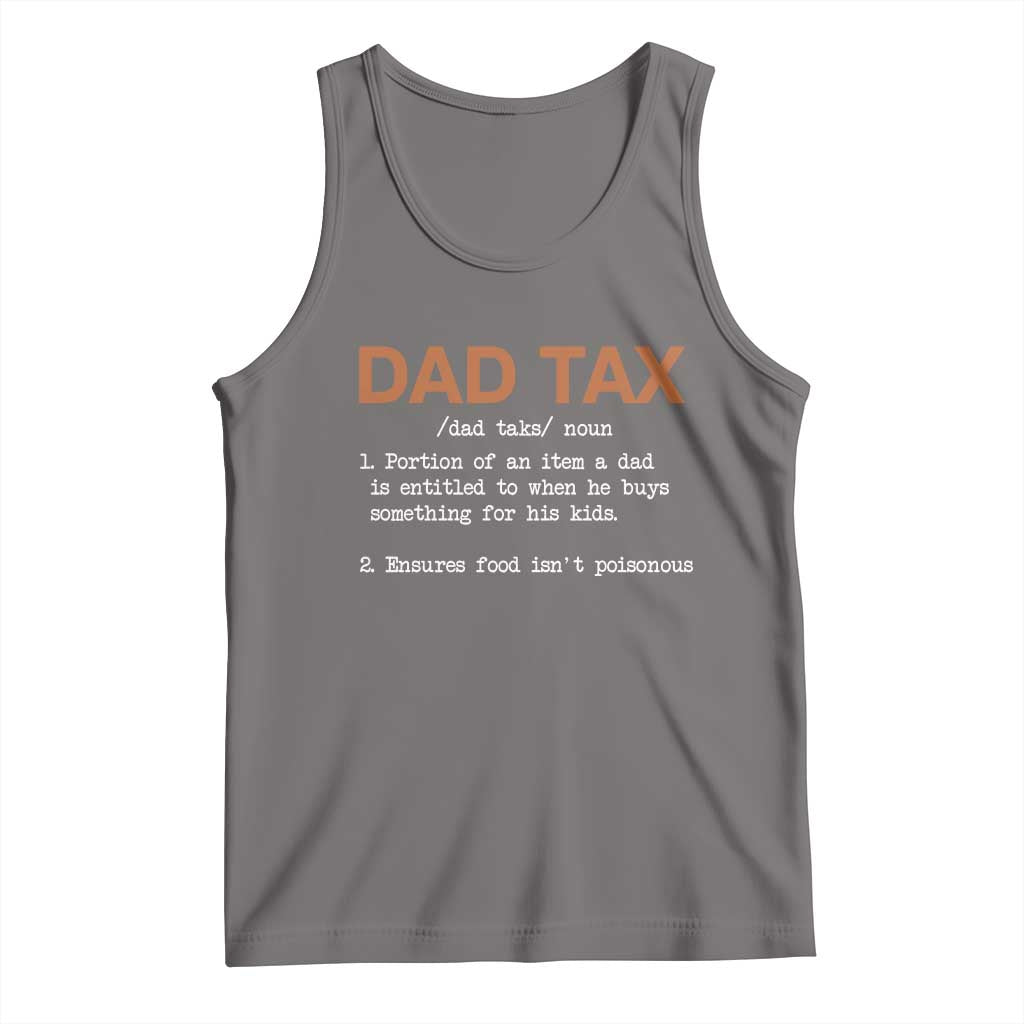 Dad Tax Tank Top Funny Fathers Day TS10 Deep Heather Print Your Wear