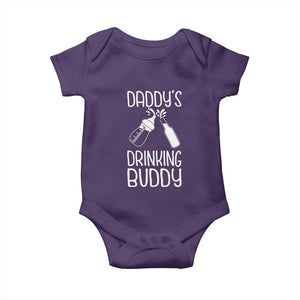 Daddy's Drinking Buddy Baby Onesie Funny Baby Shower Infants Outfit Newborn Gift TS10 Purple Print Your Wear