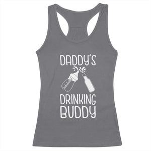 Daddy's Drinking Buddy Racerback Tank Top Funny Baby Shower Infants Outfit Newborn Gift TS10 Charcoal Print Your Wear