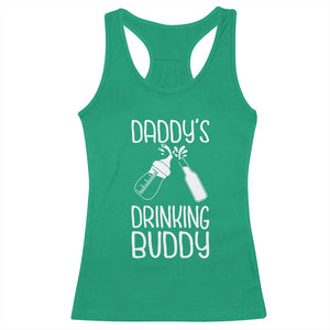 Daddy's Drinking Buddy Racerback Tank Top Funny Baby Shower Infants Outfit Newborn Gift TS10 Irish Green Print Your Wear