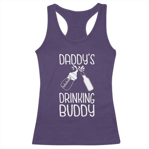 Daddy's Drinking Buddy Racerback Tank Top Funny Baby Shower Infants Outfit Newborn Gift TS10 Purple Print Your Wear
