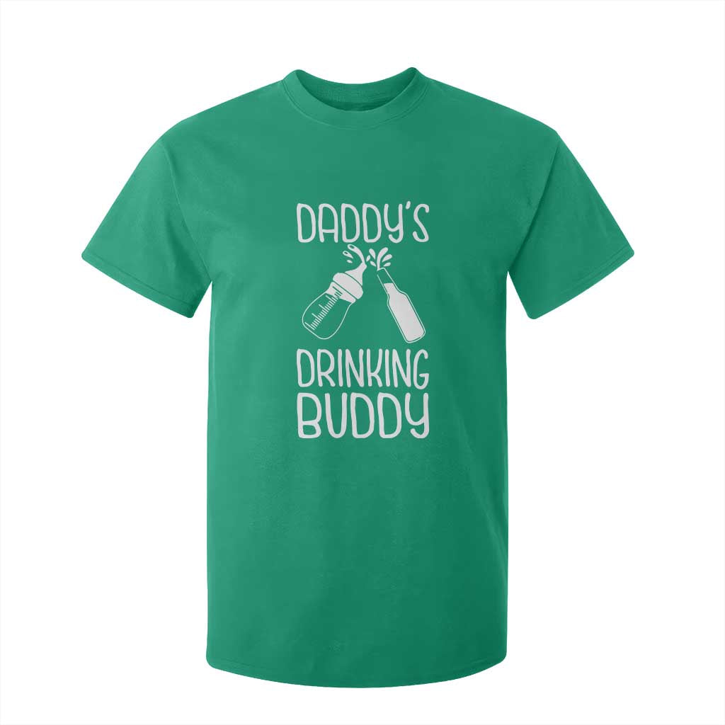 Daddy's Drinking Buddy T Shirt For Kid Funny Baby Shower Infants Outfit Newborn Gift TS10 Irish Green Print Your Wear