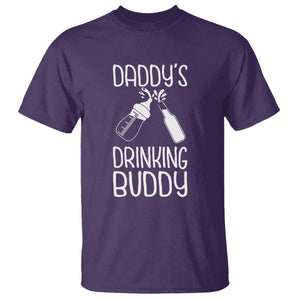 Daddy's Drinking Buddy T Shirt Funny Baby Shower Infants Outfit Newborn Gift TS10 Purple Print Your Wear